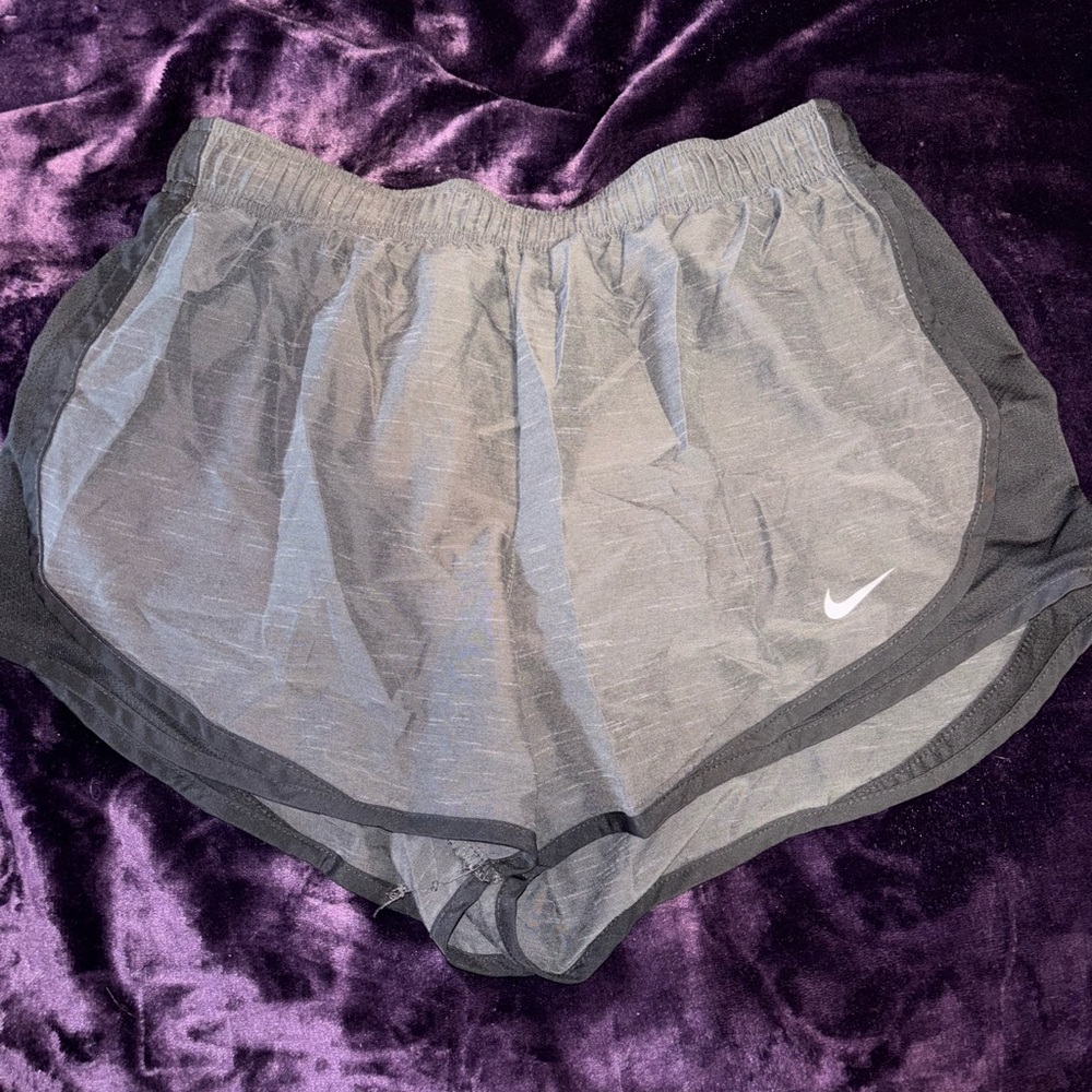 Nike Gray and Black Athletic Shorts